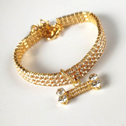 Diamond Bone Dog Pet Collar