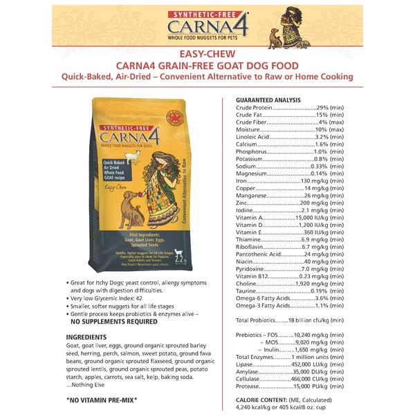 Carna4® Easy-chew Goat Formula Dog Food