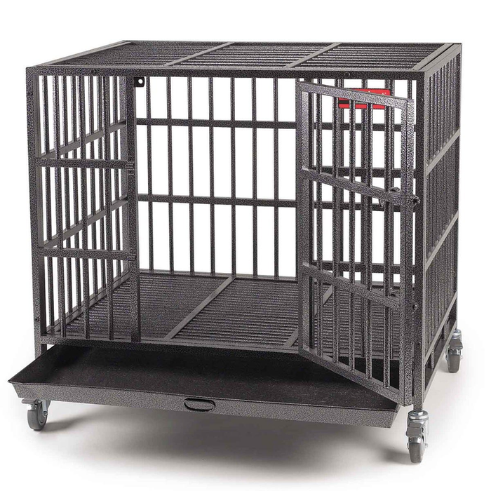 Pro Select Single Door Steel Dog Crate- Medium