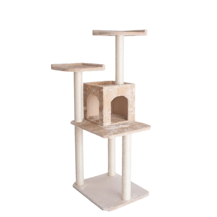 GleePet 57-Inch Height Cat Tree Two-Door Real Wood Condo Bge