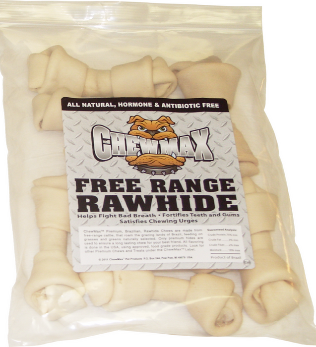 ChewMax Natural Rawhide Knotted Dog Bone