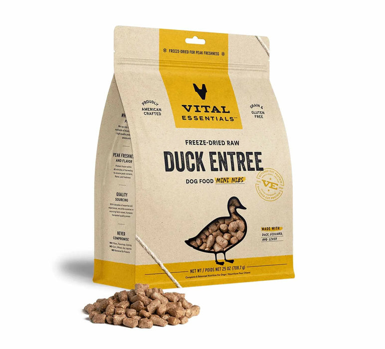 Vital Essentials(R) Freeze-Dried Raw Duck Entree Dog Food Mini Nibs,