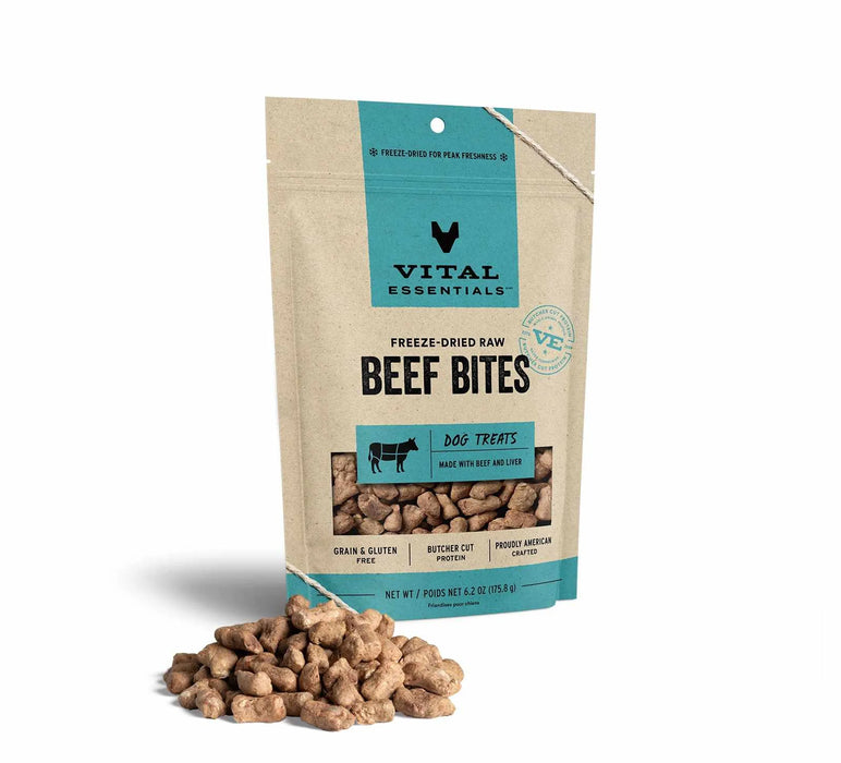 Vital Essentials(R) Freeze-Dried Beef Bites Dog Treats,