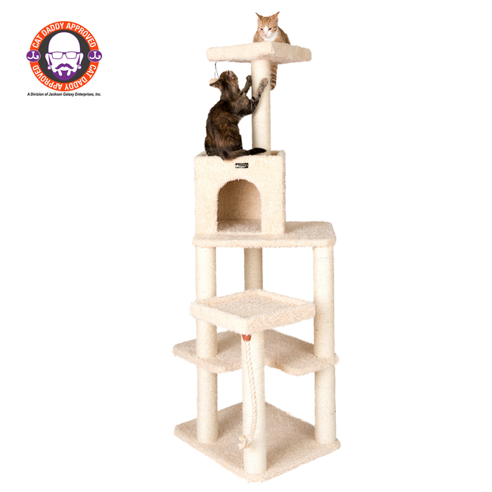 Armarkat Cat Tower Real Wood Cat Condo House 69"