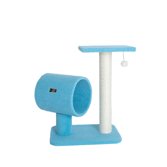 Armarkat Sky Blue 25" Cat Tree, Real Wood Scratcher for Cats