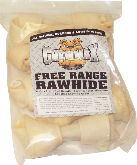 ChewMax Natural Rawhide Knotted Dog Bone