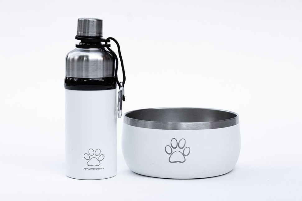 Pet Water Bottle & Dog Bowl Set